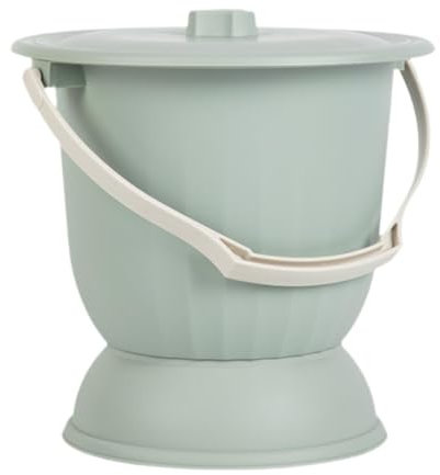 Seau de Toilette de Nuit, Toilette Pot à Urine Pot de Urinoir de Chevet, Pot de Toilette, Pot de Chambre Portables Crachoir Urinoir avec Couvercle Poignée pour Enfants, Vert