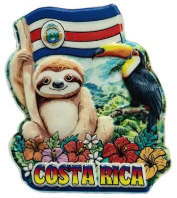 Costa Rica, 3D-Kühlschrankmagnet, Motiv: Wildtiere, Souvenir, Geschenk, Kunstharz, handgefertigt, Costa Rica, Kühlschrankmagnet, Heim- und Küchendekoration, Kollektion