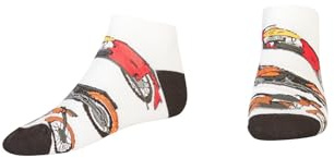 AbgeStrumpft Sneaker Socken Motorrad (DE/NL/SE/PL, Numerisch, 35, 38, Regular, Regular, weiß)