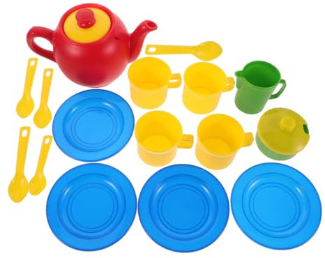 HEMOTON Té para Vajilla De Plástico Decoración De Casa Miniatura Juguetes De Cocina Juego De Té De Imitación