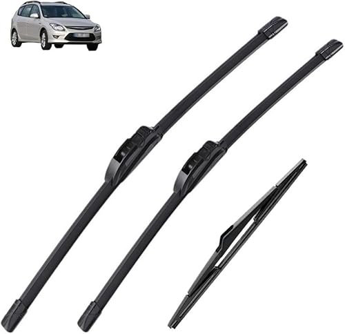 DdaiXQ Limpiaparabrisas Parabrisas para Hyundai I30 FD 2010–2012, 2011, Limpia Parabrisas Delanteras Y Traseras Coche Escobilla Limpiaparabr