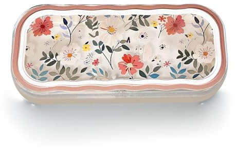 Brillenetui Hartschale Transparent – ​​Süßes Brillenetui mit Blumenmuster für Damen, Kinder und Jugendliche, Sonnenbrillenetuis, Reiseetuis, Lesebrillenetuis.Süße Geburtstags und Feiertagsgeschenke.