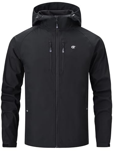 Huayuzh Softshelljacke für Herren Wasserdicht Winddicht Atmungsaktiv Outdoor Jacke Windbreaker Regenjacke Wandern Camping