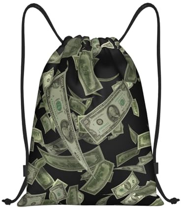 Turnbeutel Dollarzeichen Geld Kordelzugbeutel Durable Rucksack Mit Kordelzug Waterproof Beutel Mit Kordelzug Für Fitnessstudio Sport Schule