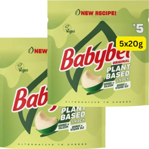 Plant-Based Vegan Cheese Snacks 10 x 20g (100g) Babybels (2 Bags of 5)