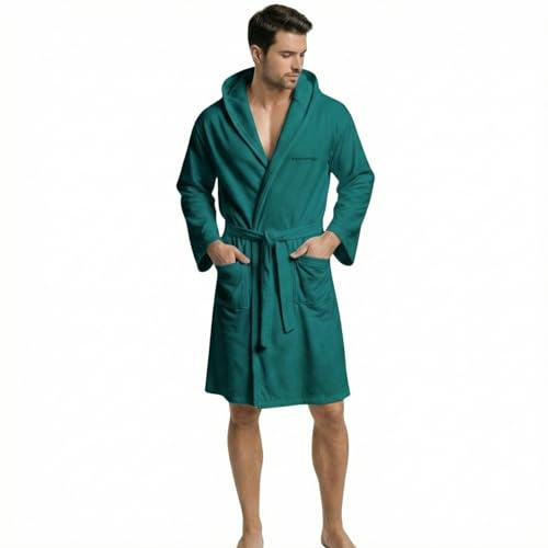 Intimitaly Peignoir en microfibre avec capuche, poches et ceinture, unisexe, séchage rapide, respirant, disponible en différentes couleurs