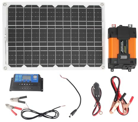 Système d'énergie Solaire Portable 4000W, onduleur 30A 12V 24V, contrôleur de Charge Solaire, Kit de Panneaux solaires 18W 18V (300W 12V à 220V)