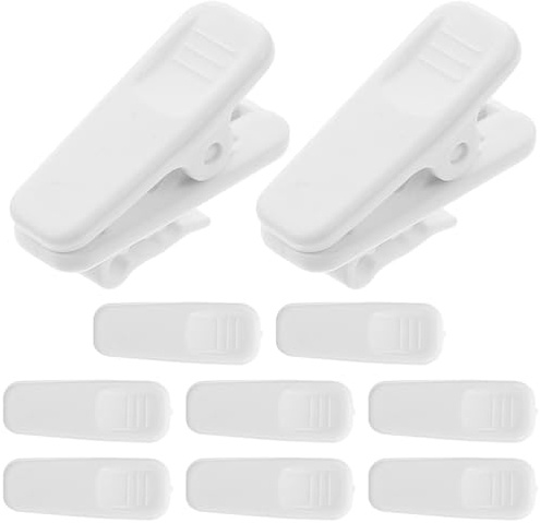 10pcs Earphone Cable Clips White Plastic Headphone Wire Organizers with Simple Design for Convenient Storage and Versatile Use in Home Or Office