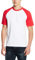 Fruit of the Loom Men's Baseball Classic Short Sleeve T-Shirt, White/Red, Large