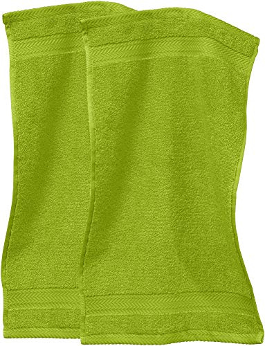 Erwin Müller Gästetuch Friedrichshafen 2er- Pack, 100% Baumwolle apfelgrün Größe 30x50 cm - Premium-Qualität, unvergleichlich saugfähig, hautsympatisch, formstabil (weitere Farben)