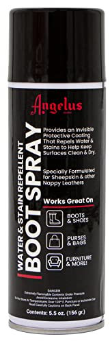 Angelus Boot Spray | Shoe Protector Spray 5.5oz - Waterproof Stain Protection for Sheepskin Boots, Sneakers, Leather, Suede & Nubuck | Eco-Friendly Nano Waterproofing | Dirt & Moisture Repellent