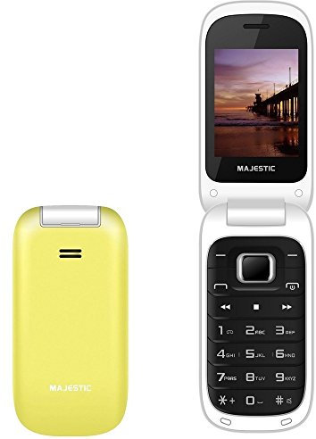 Majestic TLF LUCKY 48 FLIP UMTS - Telefono UMTS e GSM con flip attivo, display 2.4, fotocamera, bluetooth, radio, lettura files multimediali, Giallo