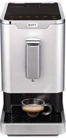 SCOTT UK - Slimissimo Fully Automatic Bean-to-Cup Coffee Machine; 19 Bar pressure, 1.1L, 1470W