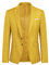 YOUTHUP Blazer da Uomo Giacca da Abito con 2 Bottoni Formale Monopetto Slim Fit Elegante Giacche da Smoking, Giallo, XL