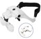 Bysameyee Loupe avec Lumière pour Travaux Rapprochés, Rechargeable Visière Loupe Montée sur Tête avec 2 LED Bijoutier Loupe et Bandeau Interchangeable pour Lecture, Travail Bijoux, Réparation Montres