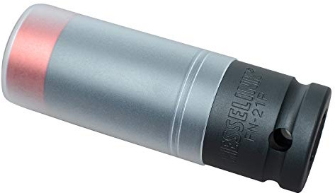Hesselink FN-21P Kraft-Stecknuss 1/2 I ideal zum Schutz Ihrer Felgen beim Räderwechsel am PKW I für Schlagschrauber geeignete Felgennuss I SW 21 mm Reifenwechsel Schonnuss