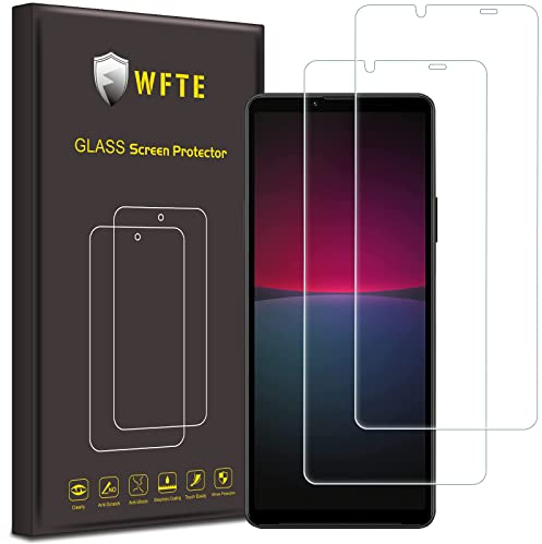 WFTE [2-Pack Screen Protector for Sony Xperia 10 IV,Anti-Scratch,High Transparency,Anti-fingerprint,Bubble-Free,Dust-Free Premium Screen Protector Tempered Glass For Sony Xperia 10 IV