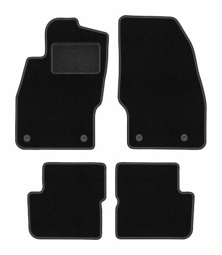 Wielganizator Automatte – Passend für Opel Corsa D Schrägheck 2006-2015 – Velours – Autozubehör - Auto Fußmatten – Fußmatte Auto – 4-teilig - schwarz