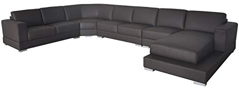 jvmoebel Ecke Leder Modern XXL Couch Wohnlandschaft Ledersofa Sofa U-Form A1127