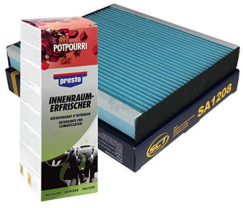 QR-Parts Set 85476100 SA 1208 157103 SCT Innenraum-Filter 1208+Presto Fresh Potpourri Duft