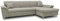 DOMO. collection Ecksofa Franzi, Couch in L-Form, Sofa, Eckcouch, Polsterecke 279 x 162 x 81 cm (BxTxH), hellgrau