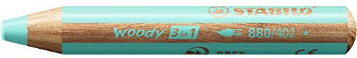 Buntstift, Wasserfarbe und Wachsmalkreide - STABILO woody 3 in 1 - Einzelstift - pastellblau