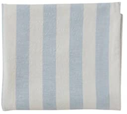 OYOY - Tischdecke, Decke - Striped - Baumwolle - Farbe: Ice Blue/Creme - 200 x 140 cm