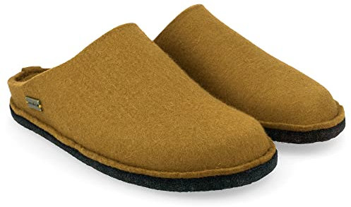 HAFLINGER Flair Soft Filzpantoffeln aus Wollfilz Hausschuh Masala (112) Gr. 49