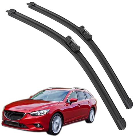 GCcv Wiper Blades Front Windscreen Wipers For Mazda 6 2018-2020 Windshield Wipers Replacement Blades For Car Window 600mm+450mm fit Slider Arms