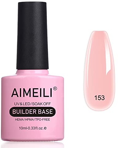 AIMEILI 8 in 1 Builder Nail Gel, Builder Gel In a Bottle Builder Base Quick Building Gel UV LED Nail Extension Gel Nagelverlängerung Gel - (153) 10ml
