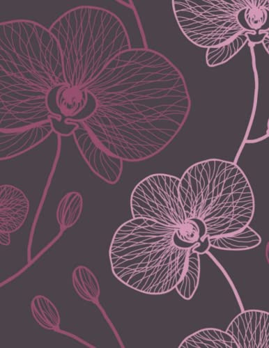 Orchid Notepad | Orchid Notebook | Wide Ruled Notebook | Orchid Journal | Notebook with Orchids | 120 Lined Pages