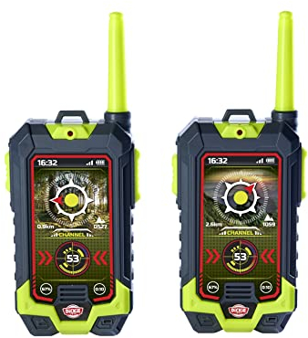 Dickie Toys – Kinder Walkie Talkies – 2 Funkgeräte, speziell für Kinder ab 4 Jahren entwickelt, bis zu 400 m Reichweite, Spielzeug-Funkgeräte