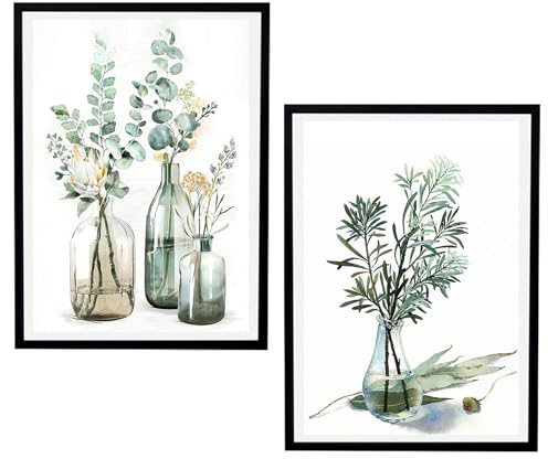 Fycyko 2 Stück Diamond Painting Set Diamant Malerei DIY 5D Full Diamantmalerei-Sets Für Erwachsene Blumen Vasen Kunstmalerei Gemälde Full Drill Geschenk für Home Wall Décor(30 * 40CM)