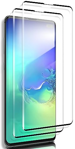 Schutzfolie für Panzerglas für Samsung Galaxy S10 Plus, 2 Stück Panzer Schutz Glas [Fingerabdruck-ID Unterstützen] [3D-Volle Bedeckung] HD 9H Hartglas Displayschutzfolie für Galaxy S10 Plus - 2