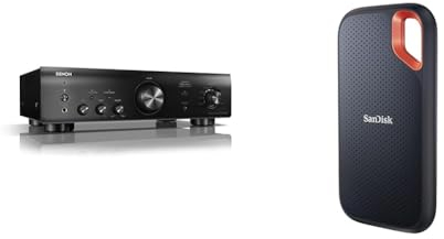 Denon PMA-600NE Vollverstärker mit 70W pro Kanal und Bluetooth & SanDisk Extreme Portable SSD 2 TB Schwarz