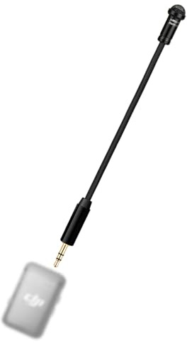 Handheld Lavalier Microphone Compatible with DJI Mic 2 / Mic 1 Wireless Microphone System Transmitters, 3.5mm Gooseneck Omnidirectional Lapel Lav Mic Holder for Interview
