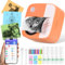 Comius Sharp Mini Drucker für Smartphone, Bluetooth Thermodrucker, Smartphone Drucker, Handy Drucker mit Etikettendruckpapier, Farbigem Papier, Stiften,Tragbarer Taschendrucker für Android, iOS (G)