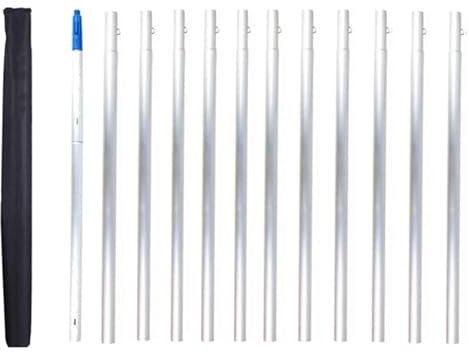 1-12m Verlängerungsstange, Teleskopstange, Aluminium-Teleskopstange, wassergespeiste, ausziehbare Bürste für die Reinigung von Photovoltaik- und Solarpanels(1200cm/39.4ft)