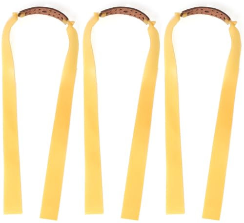 RALSPEC 3 x Replacement Flat UK Slingshot Power Bands 1.5mm Natural Latex Catapult Rubbers Hunting Band Elastics Catapults for Adults