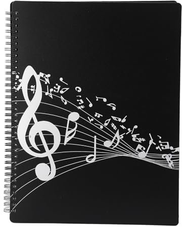 Music Sheet File Paper Storage Folder, A4 Size ABS Music Sheet File Folder with Transparent Inner Pockets, Non Slip Binder Organizer for Piano Guitar Violin, Students