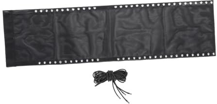 VOSAREA Ersatzstoff für Klappstuhl Atmungsaktives Gewebe für Gartenliege und Liegestuhl Schwarz für Camping und Outdoor-aktivitäten