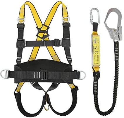 Lavoro aereo Sss, kit Sss, imbracatura di protezione anticaduta con corda da 80 cm per l'intera costruzione del corpo con cintura e imbottitura aggiuntiva/stile 1/gancio singolo (stile 2 gancio singo