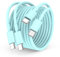 USB C to USB C Charger Cable 2m, 60W Type C Cable Lead Long Fast Charging Power for Apple iPhone 16 Pro/15 Pro Max, MacBook Pro 2021/2020, iPad Pro 12.9/11 inch/Mini/Air 5/4, Samsung-Green