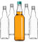 KADAX Lot de 100 bouteilles en verre à remplir - 500 ml - Bouteilles de liqueur vides avec bouchon à vis - Bouteilles pour liqueur, spiritueux (vert)
