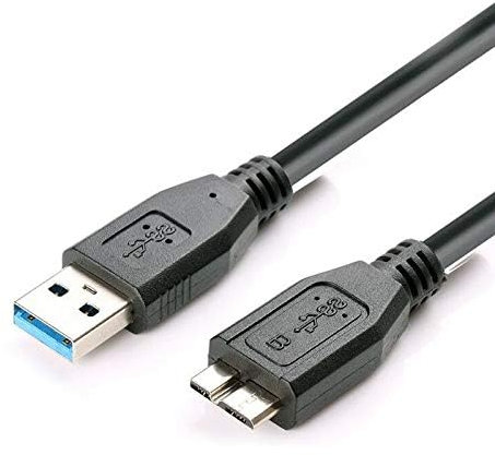 AlyKets Câble Micro USB 3.0, USB 3.0 Type A mâle vers Micro B Câble Compatible avec WD My Passport and Elements Disque dur externe portable, pour Toshiba, Seagate, Samsung, caméra disque dur Et Autres