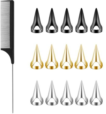 TRKETK 16 Pcs Braiding Finger Tool Reusable Braiding Rings Parting Ring Hair Braid Aid For Hair Parting Tool for Women Braids Quickly to Knit and Create Various Hairstyles