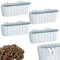 Blumenkasten Set 4 X 38x21x13 cm | Balkonkasten mit Haken aus Kunststoff | Pflanzkasten 4,9L Volumen | Blumenkästen für Balkon, Terrassengestaltung oder Garten | Weiß