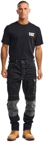 Caterpillar Mens Essential Stretch Work Trousers (32L) (Black)