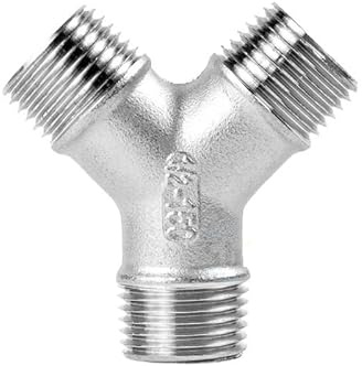 KXJSYL Tool 1 raccord de Tuyau en Y fileté mâle + Femelle BSP 3 4 5 Voies 1/4 3/8 1/2 3/4 1 2 en Acier Inoxydable SS304 fileté Multifonction(1l2 BSP)
