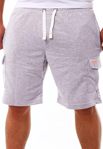 Reslad Kurze Hosen Herren - Cargo Shorts Herren Jogginghose - Sporthose Kurz Sommer Bermuda Short - Bequeme Freizeit Trainingshose RS-5097 Grau L